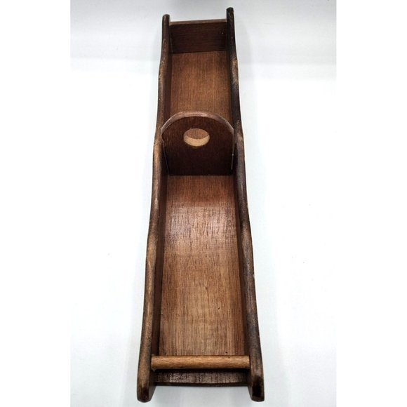 Wooden Cracker Server Wood Caddy 13 Inch Vintage Taiwan Vintage Tray For Serving - Picture 4 of 11